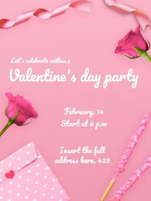 Romantic Valentine's Day Invitation to Edit Online