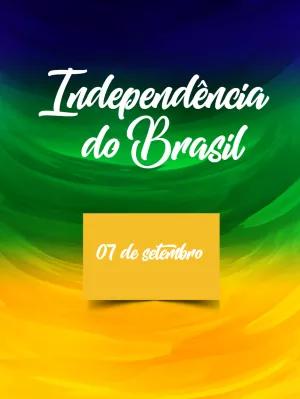 Post Independência do Brasil com Fundo Artístico para Editar