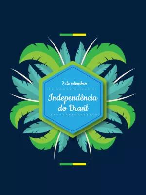 Post Independência do Brasil com Folhas para Editar Online