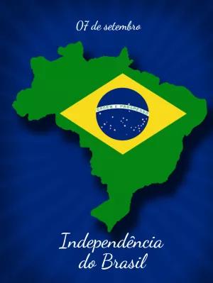 Arte do Dia da Independência do Brasil para Editar Online