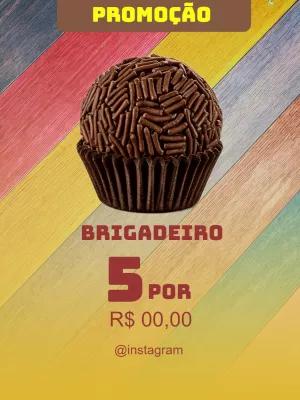Post Editável de Promoção de Brigadeiro para Divulgar