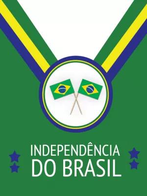 Post Independência do Brasil com Bandeiras para Editar Online