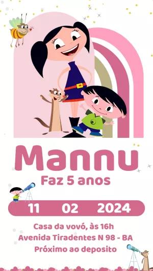 Convite de Aniversário Show da Luna para Editar Online