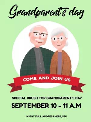 Grandparent's Day Invitation with Lovely Couple to Edit Online
