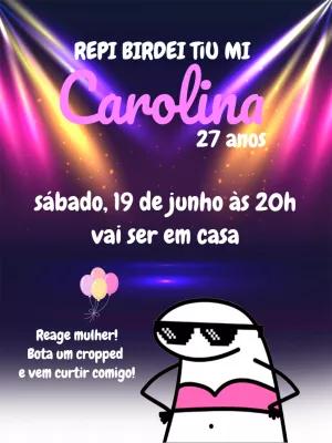 Convite de Aniversário Meme Flork para Editar Online