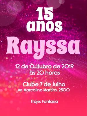 Convite de 15 Anos Rosa Glitter para Editar Online