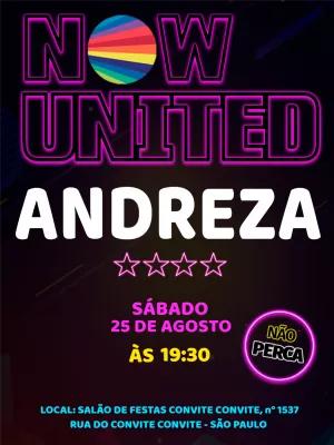 Convite Aniversário Now United Neon para Editar Online