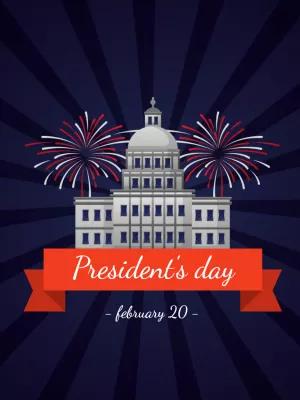 President's Day Post with Capitol Design to Edit Online