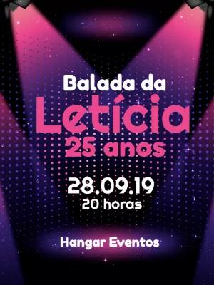 Convite de Aniversário Balada Neon para Editar Online