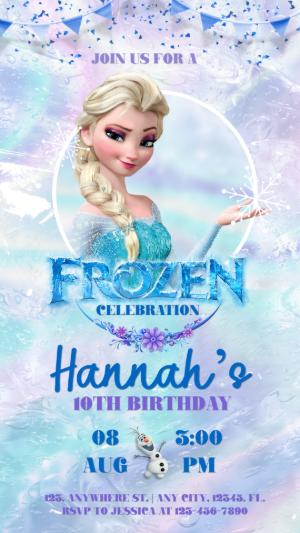 Frozen Birthday Invitation Editable Online