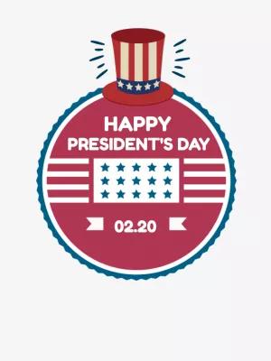 President's Day Post with Patriotic Design to Edit Online