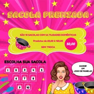 Arte Sacola Premiada Pop Art para Editar e Divulgar