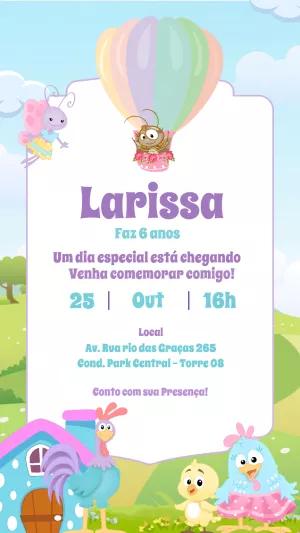 Convite Aniversário Galinha Pintadinha Candy para Editar