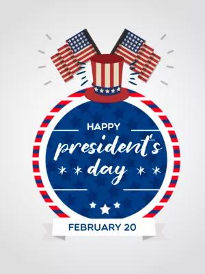 President's Day Post with Patriotic Elements to Edit Online