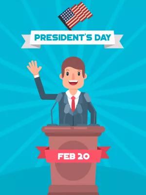 President's Day Illustrated Post Template to Edit Online