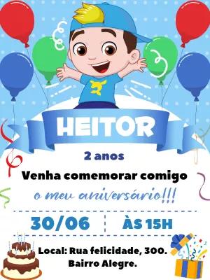 Convite de Aniversário Luccas Neto para Editar Online