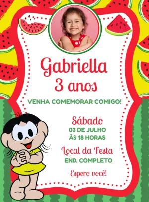 Convite Aniversário Magali com Foto para Editar Online