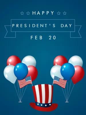 President's Day Post with Patriotic Elements to Edit Online