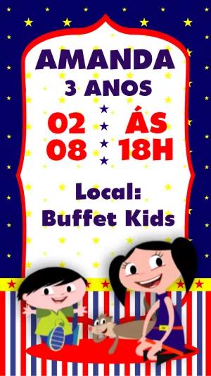 Convite de Aniversário Show da Luna Editável Online