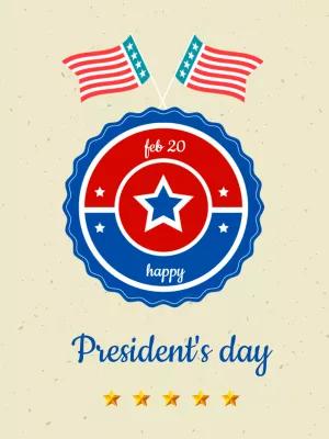 President's Day Patriotic Post to Edit Online