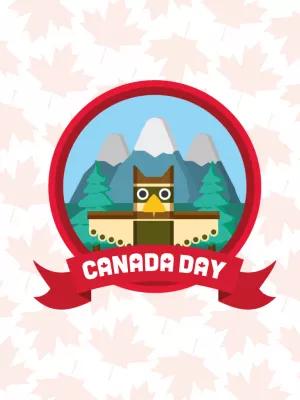 Canada Day Post with Totem Art to Edit Online