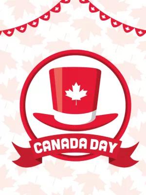Canada Day Celebration Post with Top Hat to Edit Online