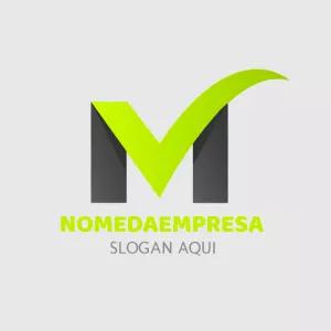 Logo Profissional com Letra M e Check para Editar Online