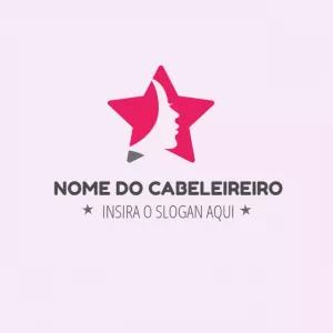 Logo para Cabeleireira com Estrela para Editar Online