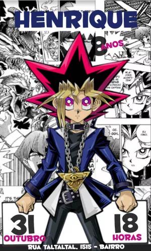 Convite de Aniversário Yu-Gi-Oh! para Editar e Enviar Online