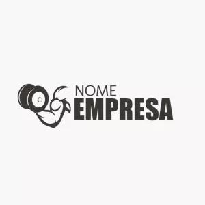 Logo Editável para Academia com Halter para Personalizar