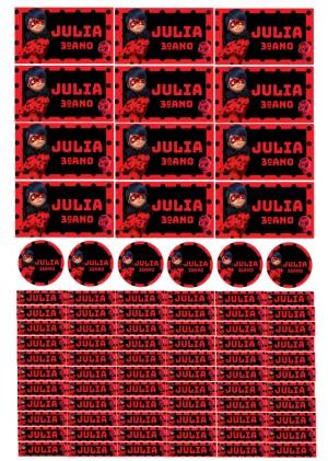 Etiqueta Escolar Lady Bug Miraculous para Editar Online