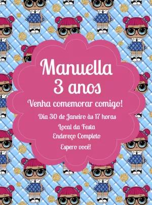 Convite de Aniversário LOL Surprise para Editar Online