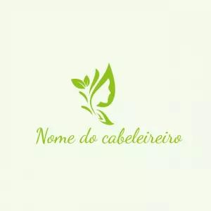 Logo para Cabeleireiro com Borboleta Verde Editável Online