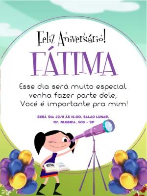 Convite de Aniversário Show da Luna para Editar Online