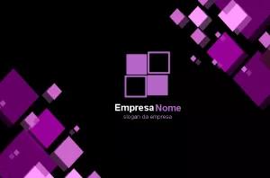 Cartão de Visita Abstrato Moderno Roxo para Editar Online