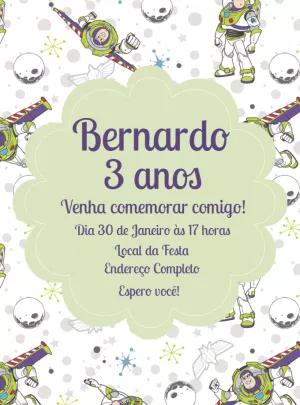 Convite de Aniversário Toy Story Buzz para Editar Online