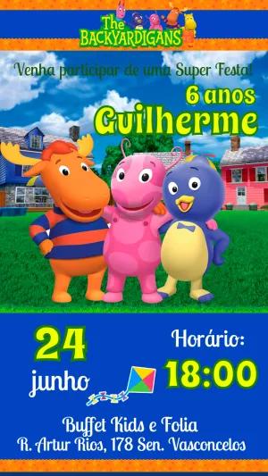 Convite de Aniversário Backyardigans para Editar Online