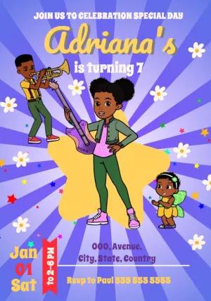 Gracie's Corner Birthday Invitation to Edit Online