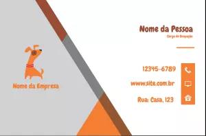 Cartão de Visita Pet Shop Moderno para Editar e Imprimir