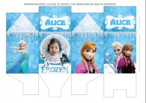 Caixa Milk Frozen com Foto Editável para Aniversário Infantil