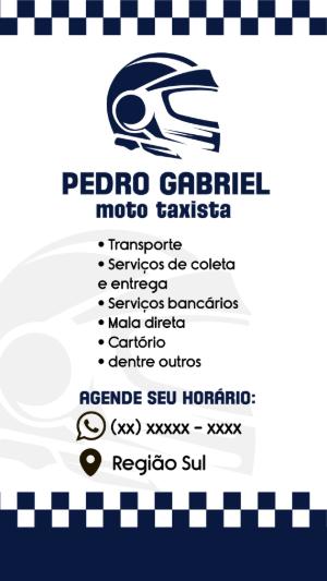 Cartão de Visita Moto Táxi Moderno para Editar Online