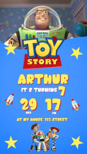 Toy Story Animated Birthday Video Invitation