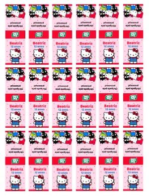 Adesivo para Tic Tac Hello Kitty para Editar Online