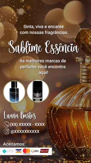 Modelo de Cartão de Visita para Perfumaria Editável e Online