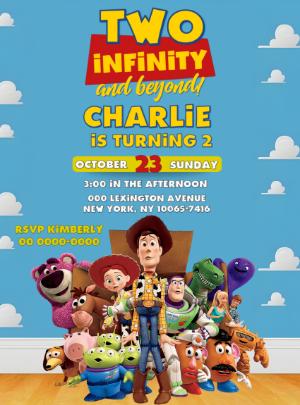 Toy Story Birthday Invitation with Characters to Edit Online