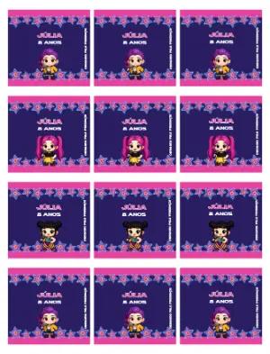 Adesivo para Bala Personalizada Guerreiras do Kopo