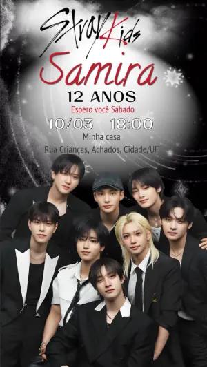 Convite de aniversário Stray Kids K-pop para editar online
