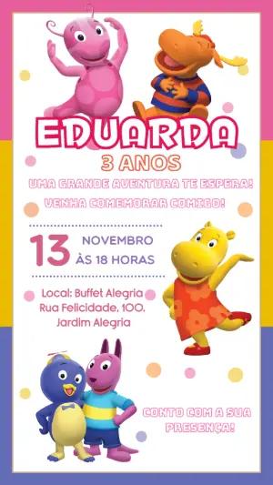 Convite de Aniversário Backyardigans para Editar Online