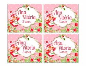 Etiqueta Festa Moranguinho para Editar e Imprimir Online