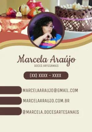 Cartão de Visita Confeitaria com Foto para Editar Online